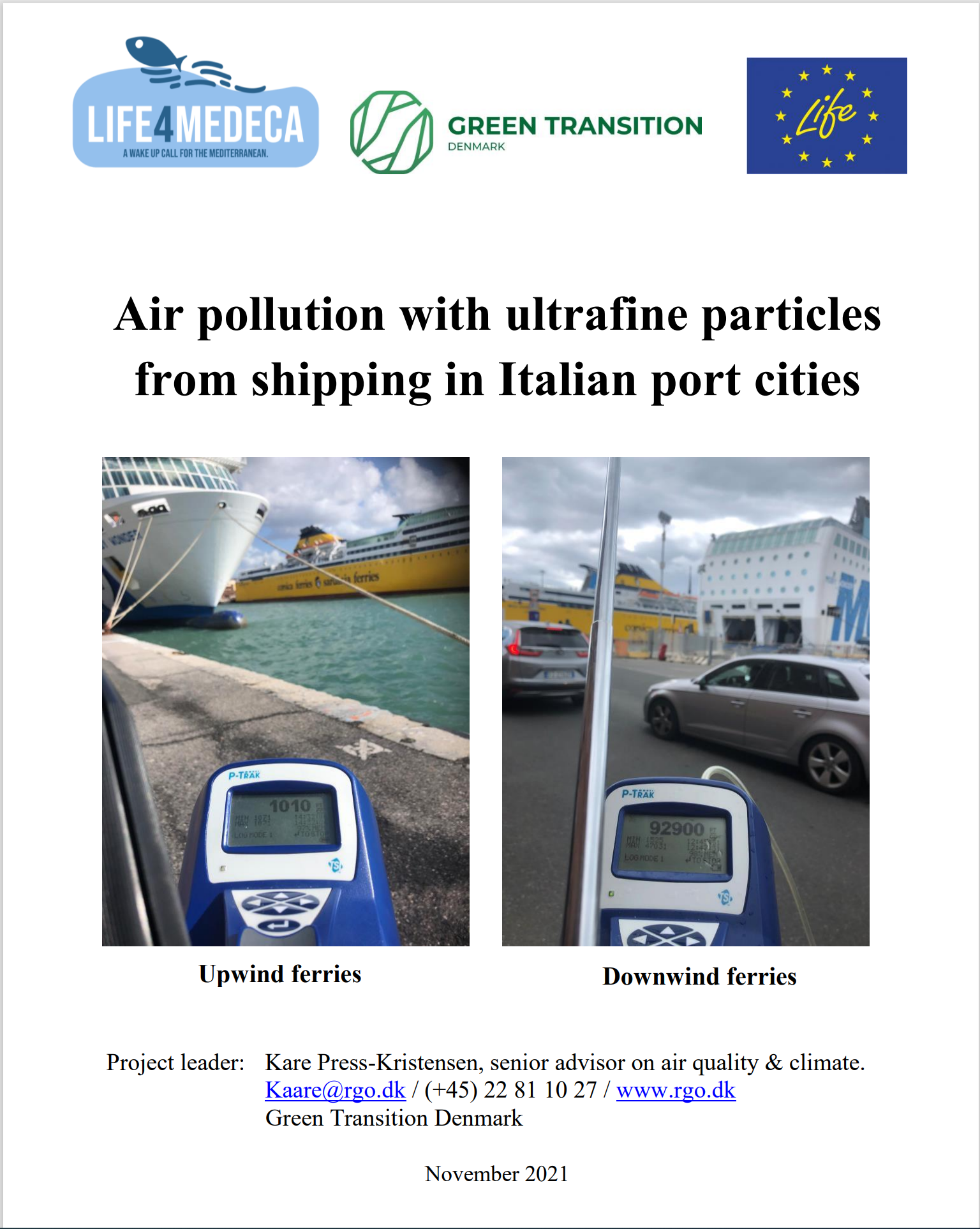 Air Pollution with ultrafine particles from shipping in Italien port cities