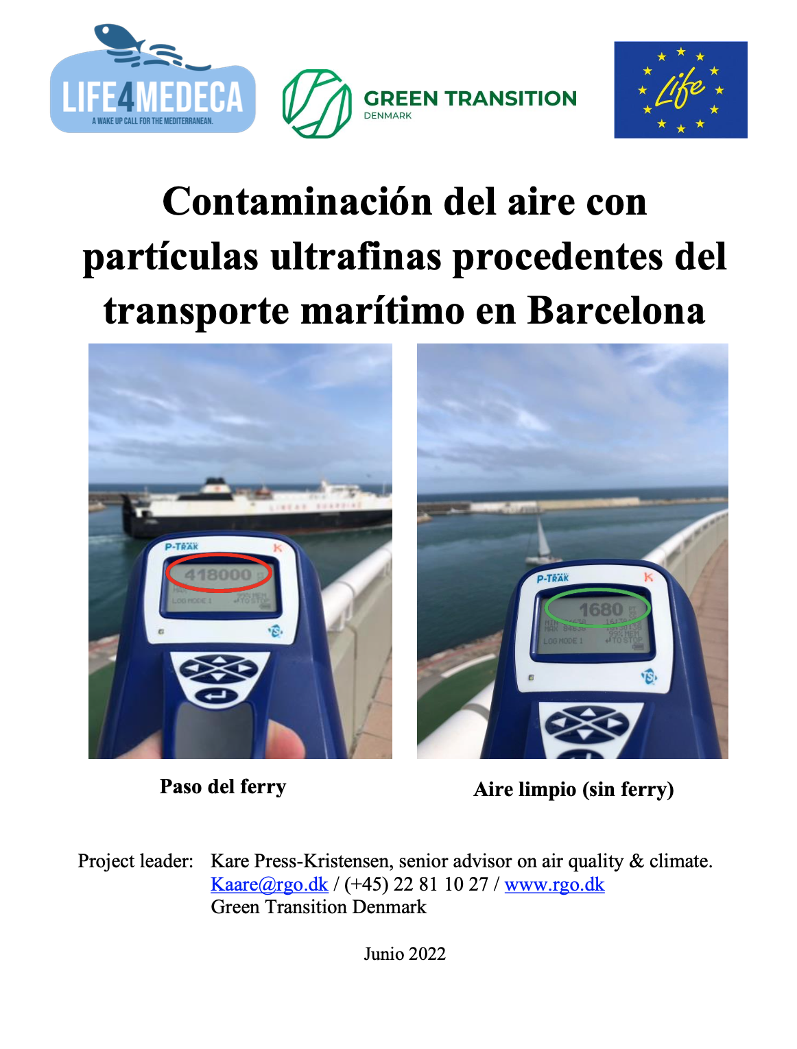 Contaminación del aire con partículas ultrafinas procedentes del transporte marítimo en Barcelona