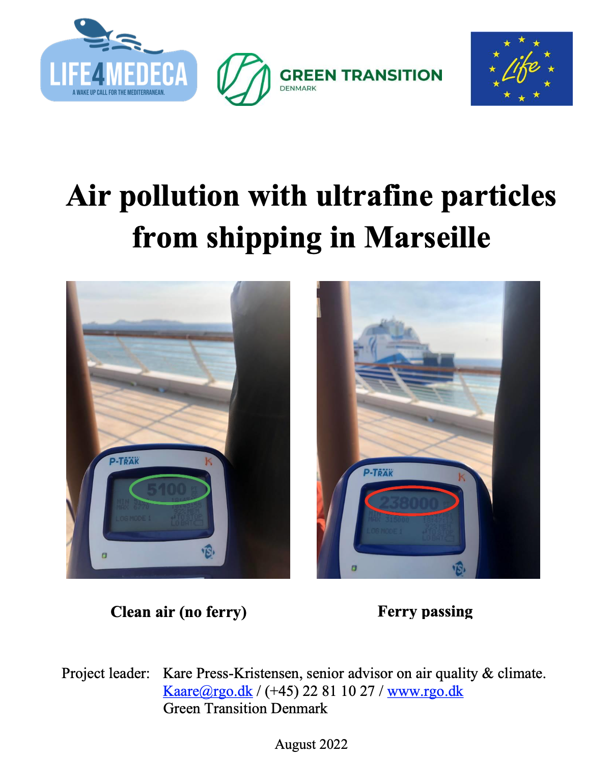 Air pollution with ultrafine particles from shipping in Marseille