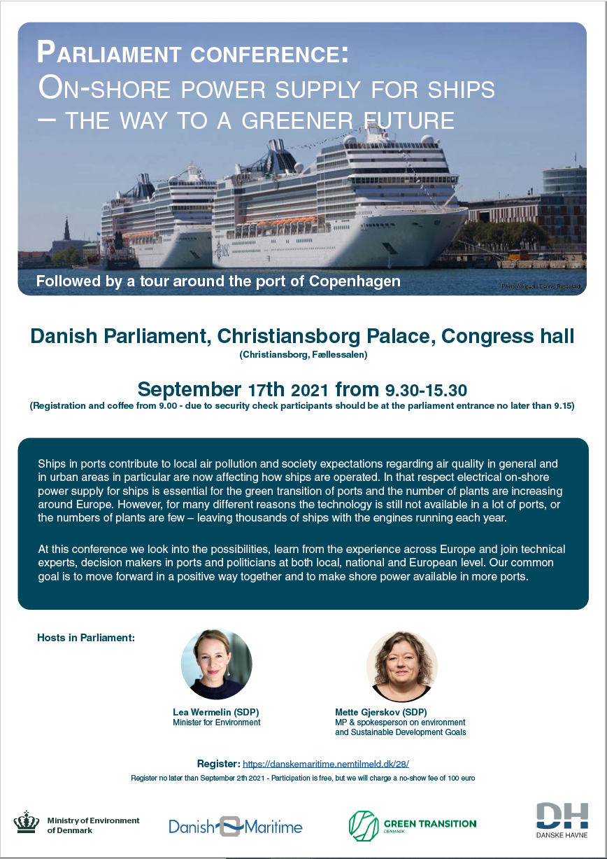 Parliament Conference: On-shore power supply  for ships – the way to a greener future