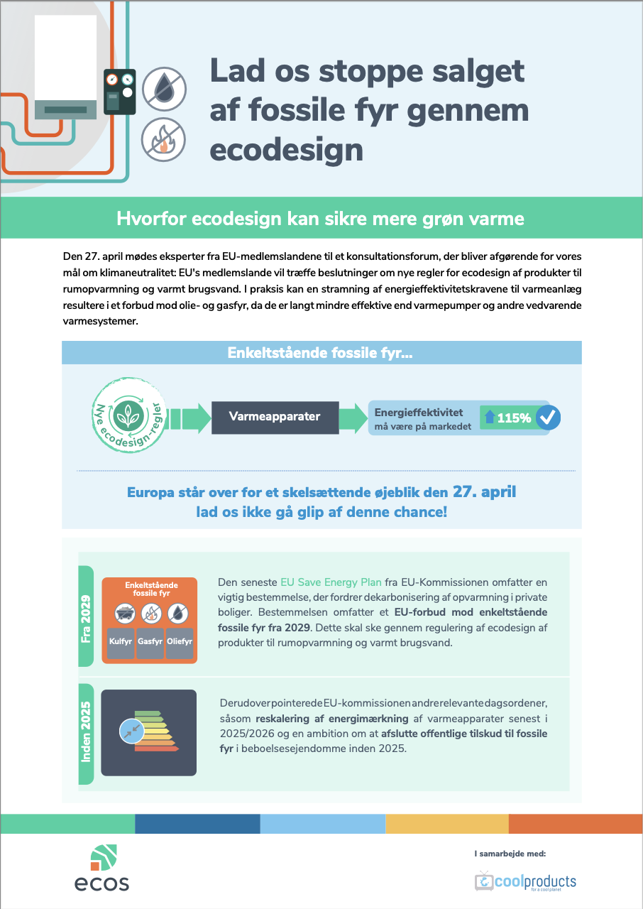 Lad os stoppe salget af fossile fyr gennem ecodesign