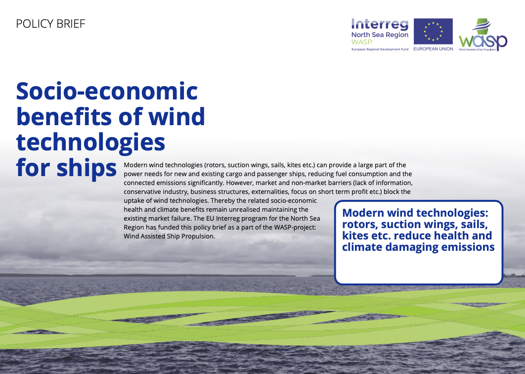 Policy brief: Socio-economic benefits of wind technologies for ships