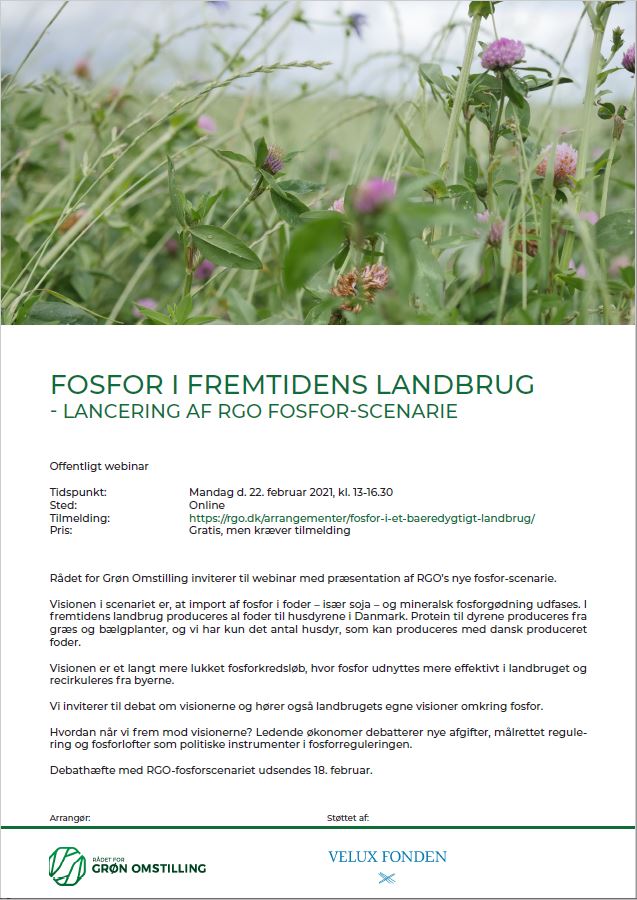 Program til webinaret ‘Fosfor i et bæredygtigt landbrug’